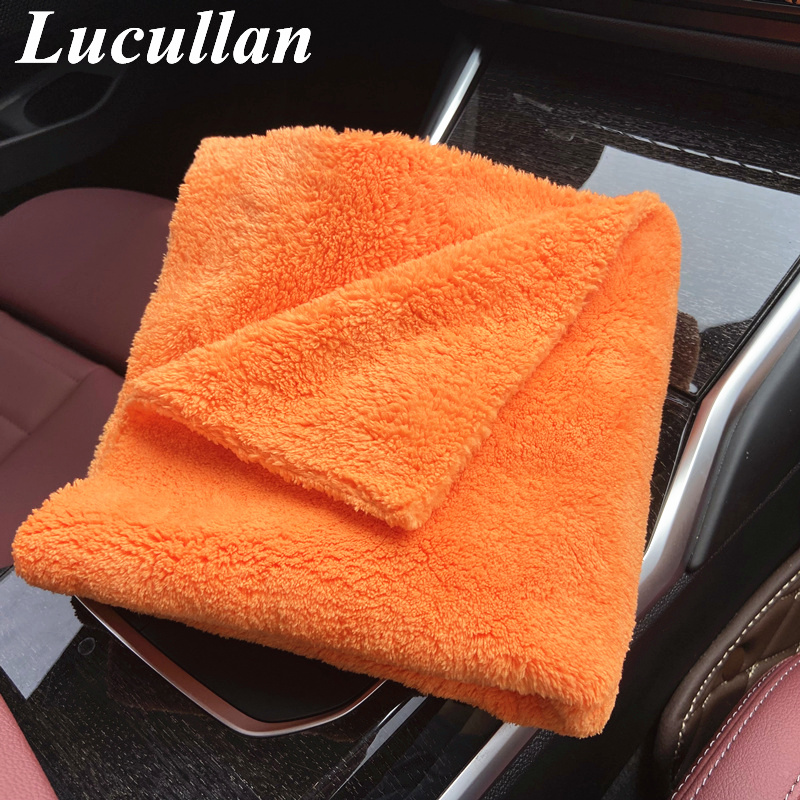 Microfiber Car Drying Towel Super Absorbent - Lucullan 40x40 cm Turuncu Süper Kalın