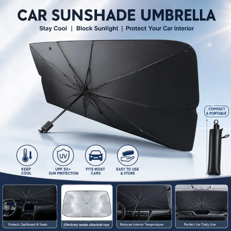 Araba ön camı güneşlik şemsiye - Car Sunshade Windshield Umbrella Foldable incelemesi ve fiyatı